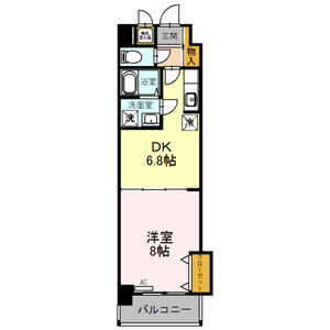 1DK 間取り図