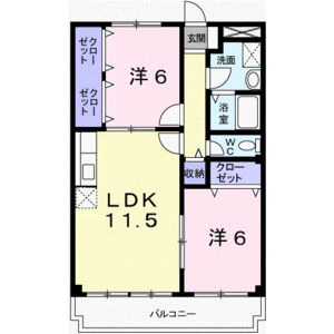 2LDK 間取り図