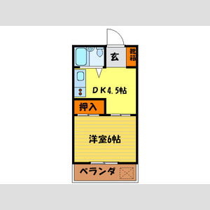 1DK 間取り図