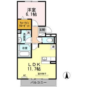 1LDK 間取り図