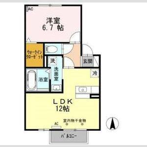 1LDK 間取り図