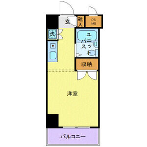 ワンルーム 間取り図