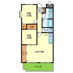 2LDK 間取り図