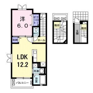 1LDK 間取り図