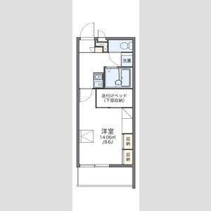 1K 間取り図