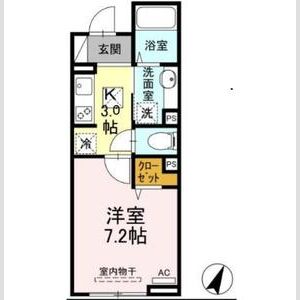 1K 間取り図