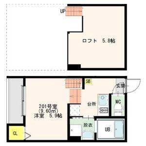 1K 間取り図