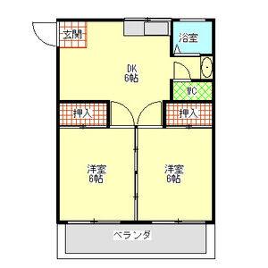 2DK 間取り図