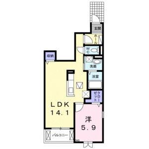 1LDK 間取り図