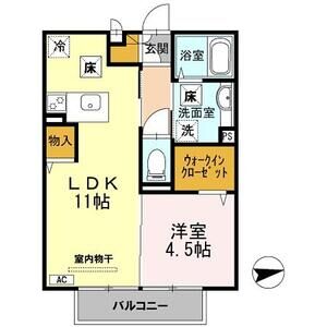 1LDK 間取り図