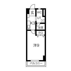 1K 間取り図