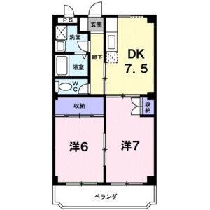 2DK 間取り図