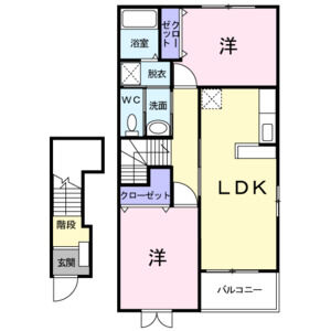 2LDK 間取り図