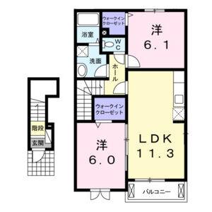 2LDK 間取り図