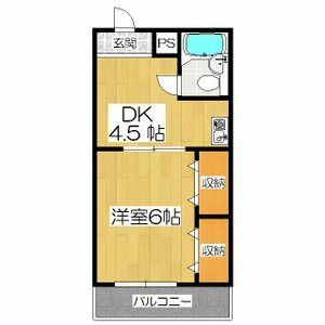 1DK 間取り図