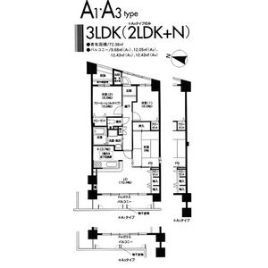 3LDK 間取り図