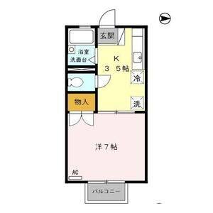 1K 間取り図