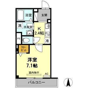 1K 間取り図