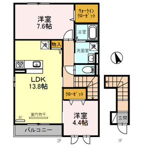 2LDK 間取り図