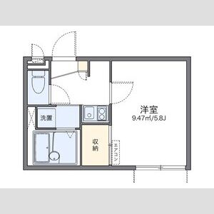 1K 間取り図