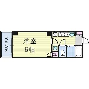 1K 間取り図