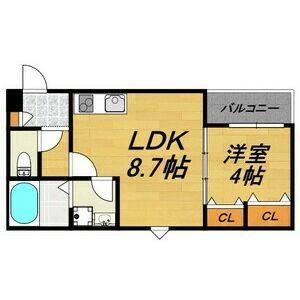 1LDK 間取り図