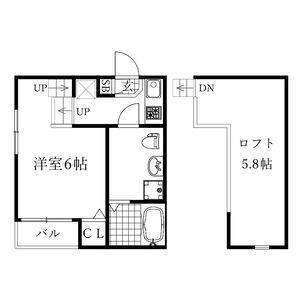 1K 間取り図