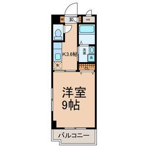 1K 間取り図