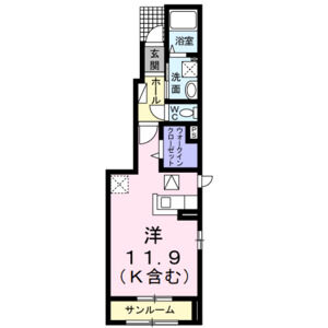 ワンルーム 間取り図