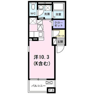 ワンルーム 間取り図