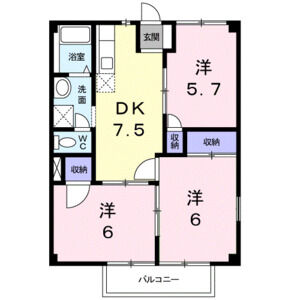 3DK 間取り図