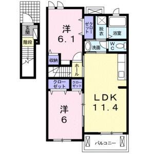 2LDK 間取り図