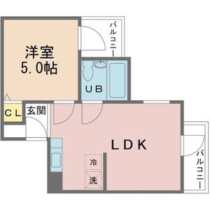 1LDK 間取り図