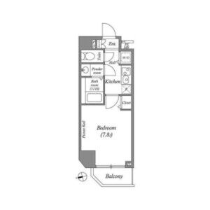 1K 間取り図