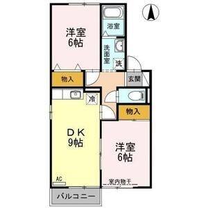 2DK 間取り図