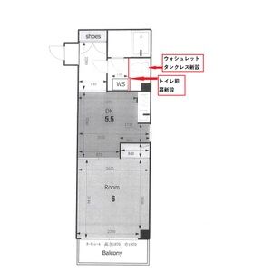 1DK 間取り図