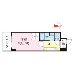 1K 間取り図