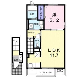 1LDK 間取り図
