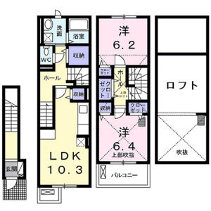 2LDK 間取り図