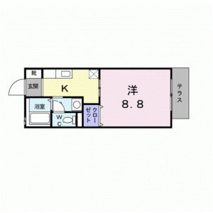 1K 間取り図