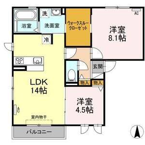2LDK 間取り図