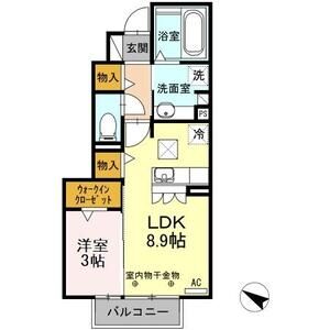 1LDK 間取り図