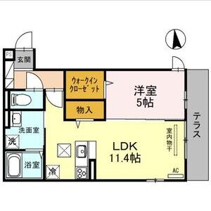 1LDK 間取り図