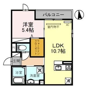 1LDK 間取り図