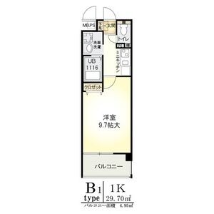 1K 間取り図