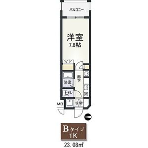 1K 間取り図