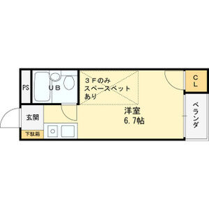 ワンルーム 間取り図