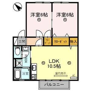 2LDK 間取り図