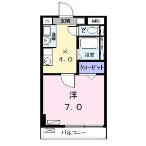 1K 間取り図