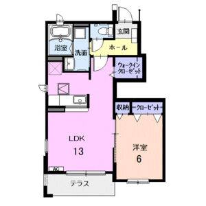 1LDK 間取り図